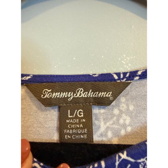 Tommy Bahama Blue Floral Sleeveless A-Line Dress – Size Large - Picture 3 of 4